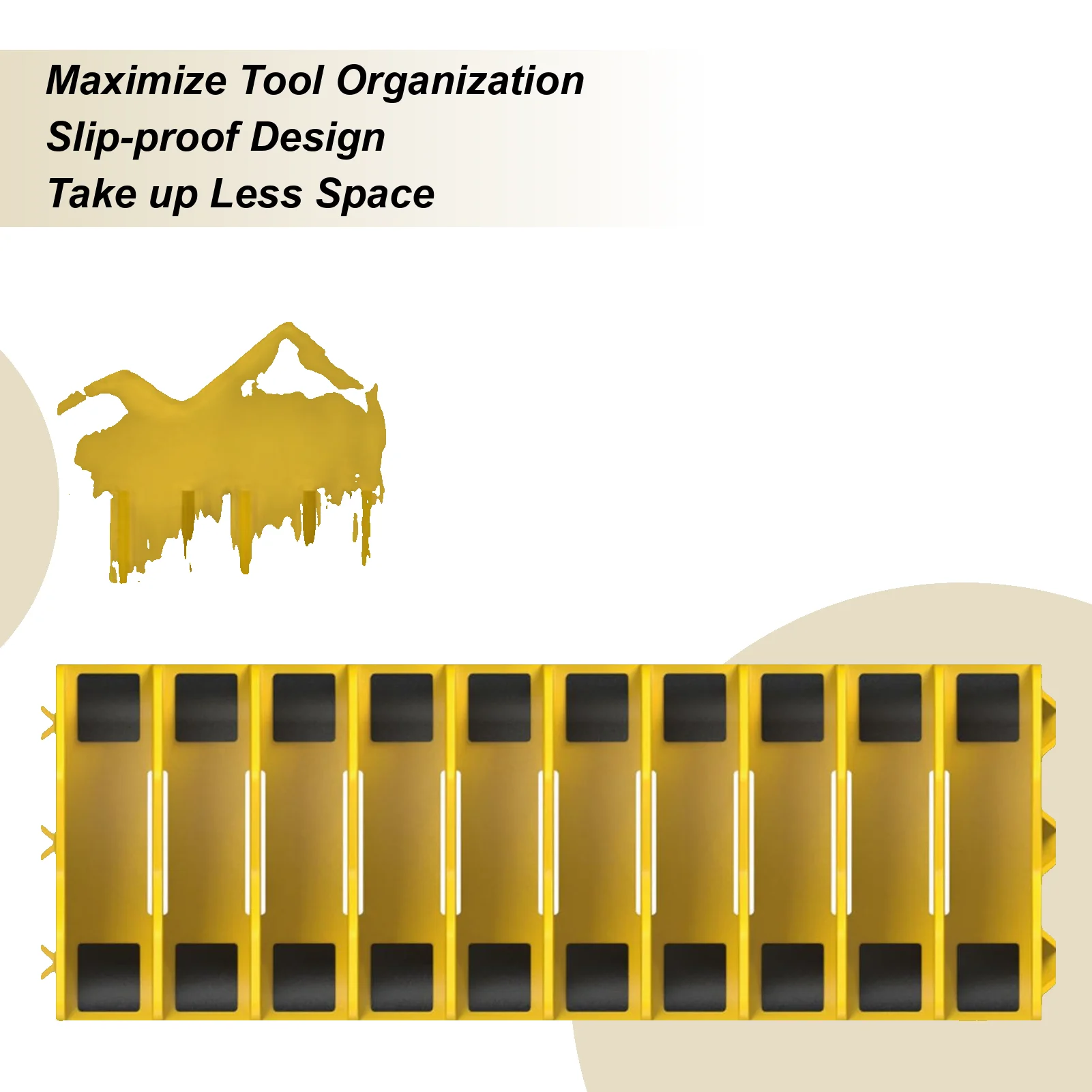 Stojak na szczypce antypoślizgowy, odłączany, z 10 przegródkami, organizer na klucze do garażu i warsztatu.