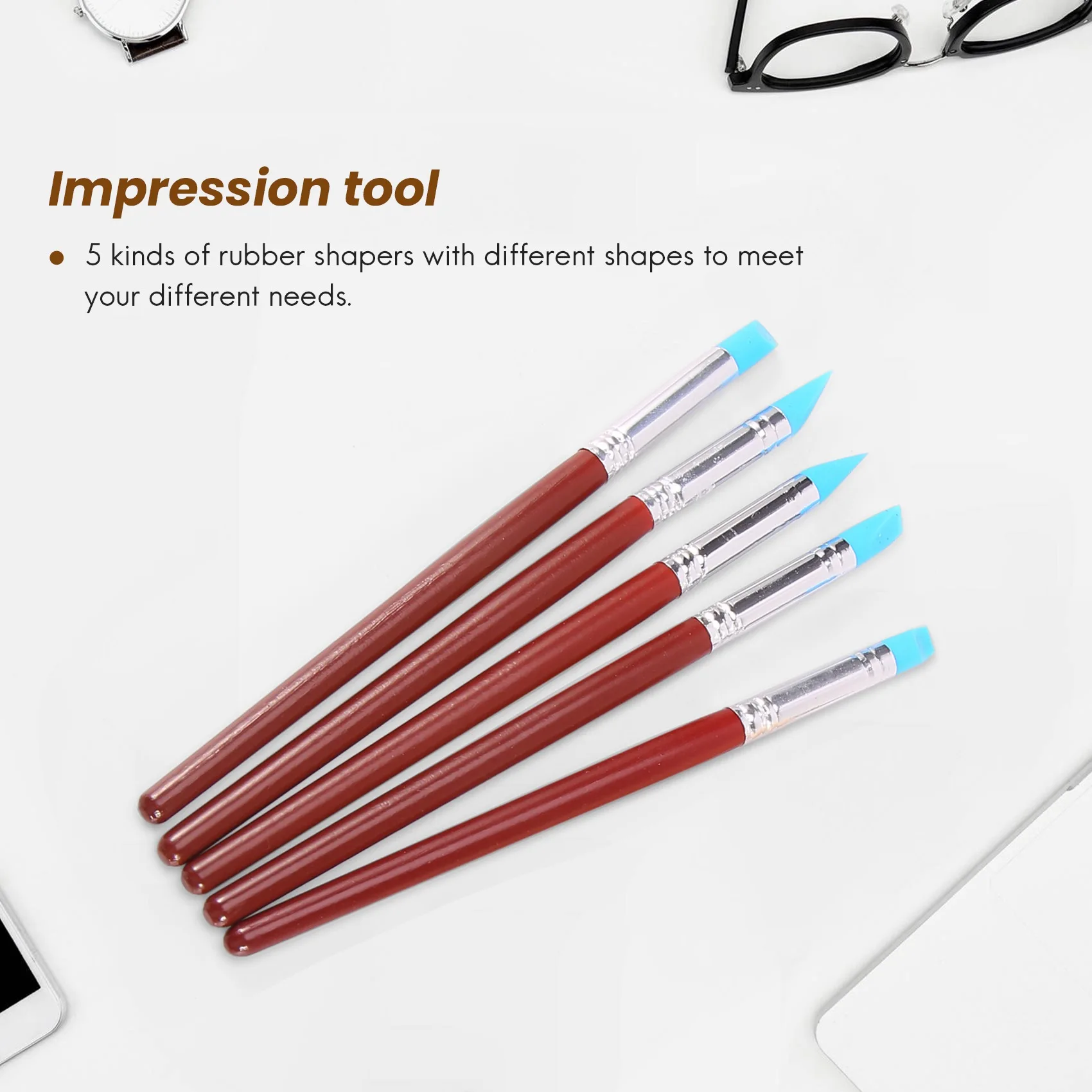 【CYBER MONDAY】14PCS Polymer Pottery Clay Sculpting Modelling Sit Ball Stylus Nail Art Dotting Tools Rubber Tipped Ceramic Carvin