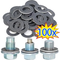 Aluminum Car Oil Pan Drain Screw Gasket Engine Sump Car Oil Drain Bolt Seal Gasket for Toyota Crown Ruizhi Camry RAV4 Highlander