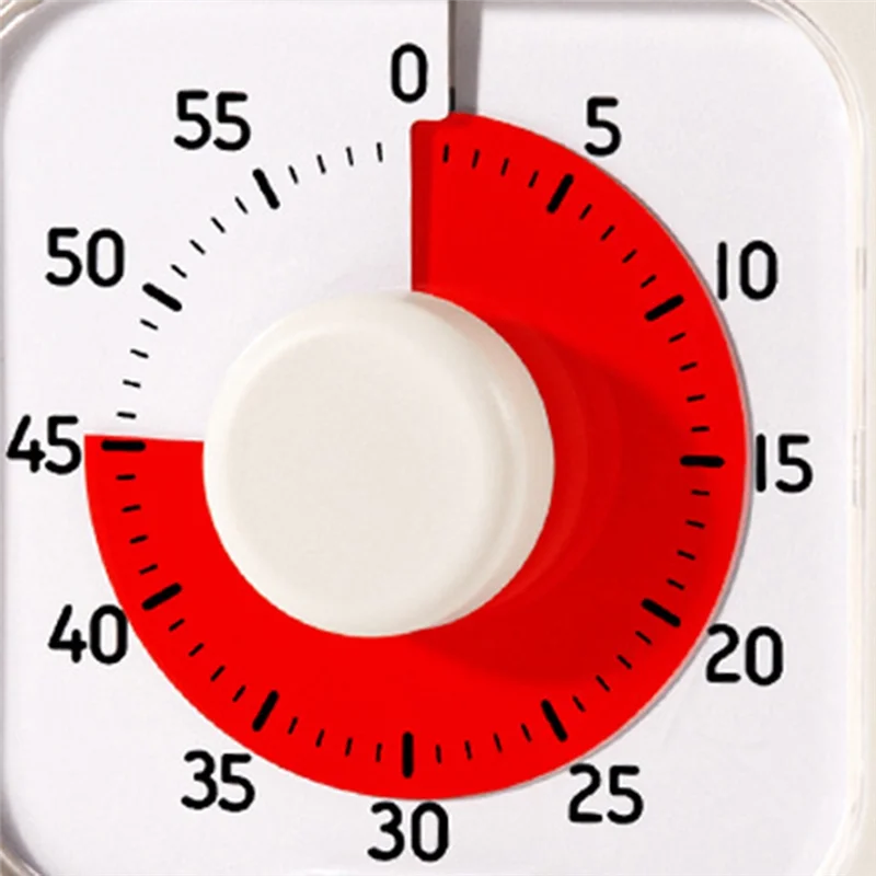 New-Silent Visual Timer 60-Minute Stopwatch Alarm Clock Countdown Timer With Stand Visualization Kitchen Cooking Timer