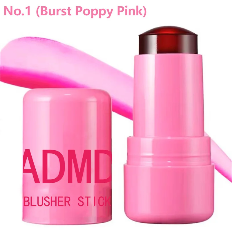 3 in 1 Milk Jelly Tint Facial Blusher Wand Blush Jelly ลิปสติก Rouge ครีม Shimmer Blusher Stick แต่งหน้า Lip Tint Cheek สี