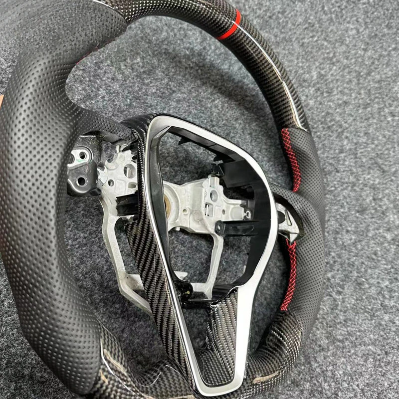 For Toyota Corolla Camry Levin RAV4 Modified Carbon Fiber Steering Wheel With Decorative Cover