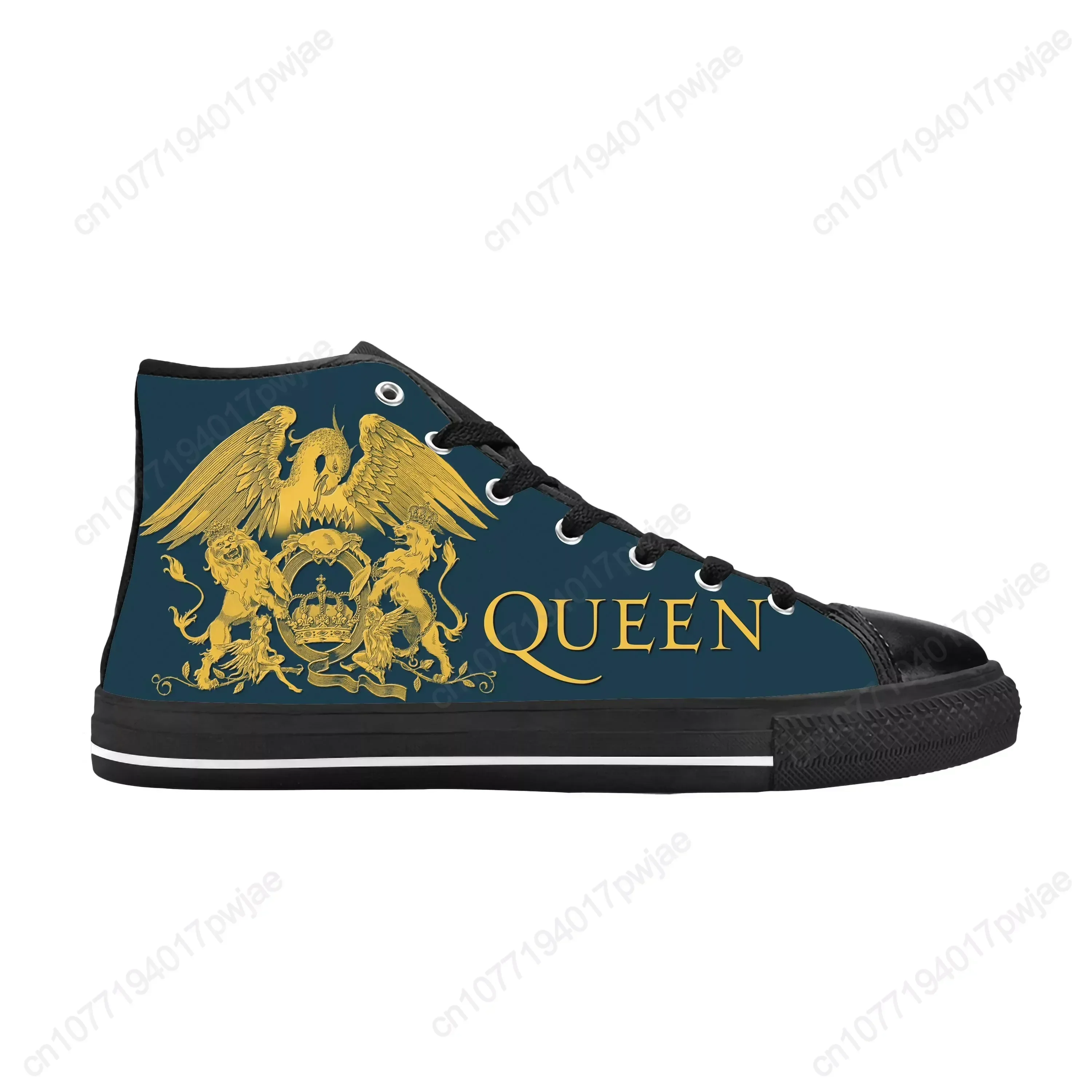 Freddie Mercury Rock Band Music Singer Queen Cool Casual Cloth Shoes High Top Comfortable Breathable 3D Print Men Women Sneakers