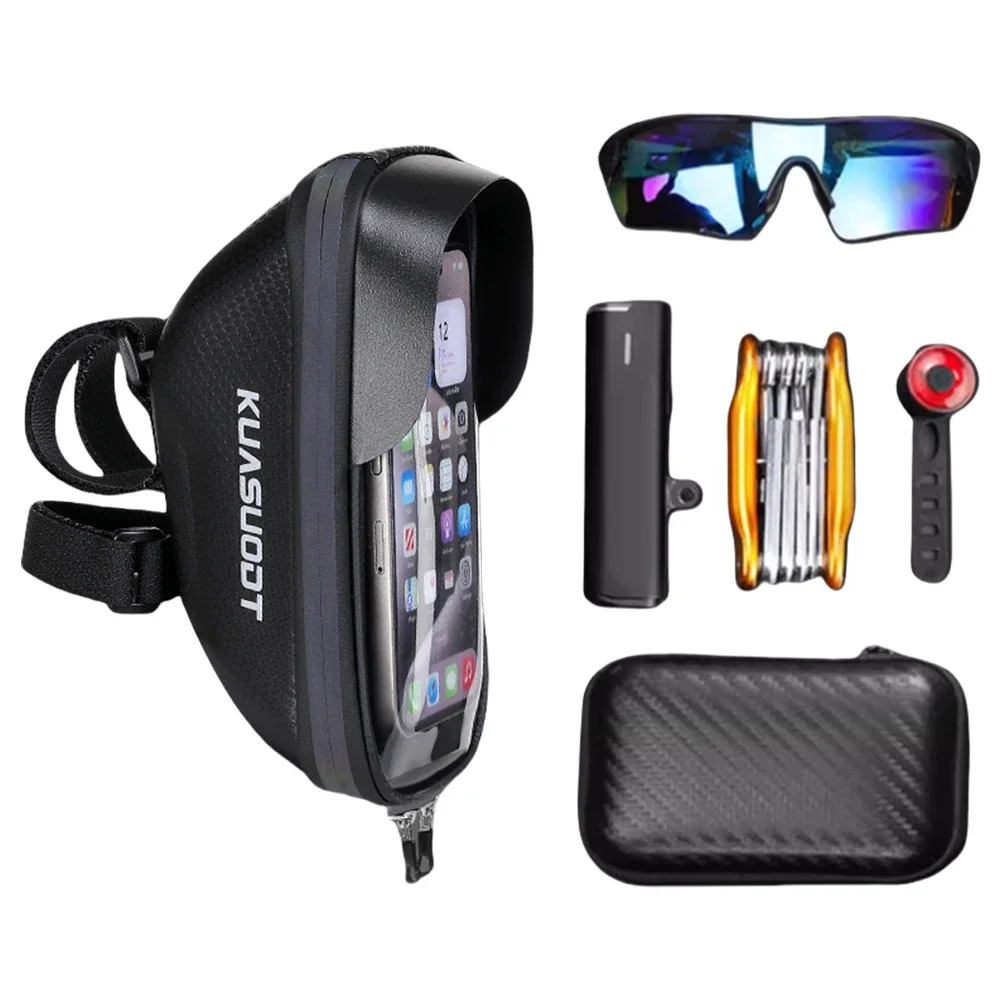 EVA 자전거 앞 프레임 가방 방수 핸들바 휴대폰 가방 터치스크린 자전거 탑 튜브 홀더 케이스 스마트폰용 자전거 가방