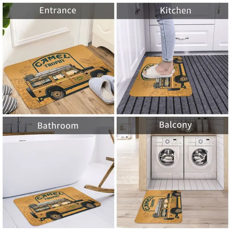 Personalized Camel Trophy Defender 110 Doormat Mat Anti-Slip Kitchen Bathroom Garage Rug Carpet 40*60cm