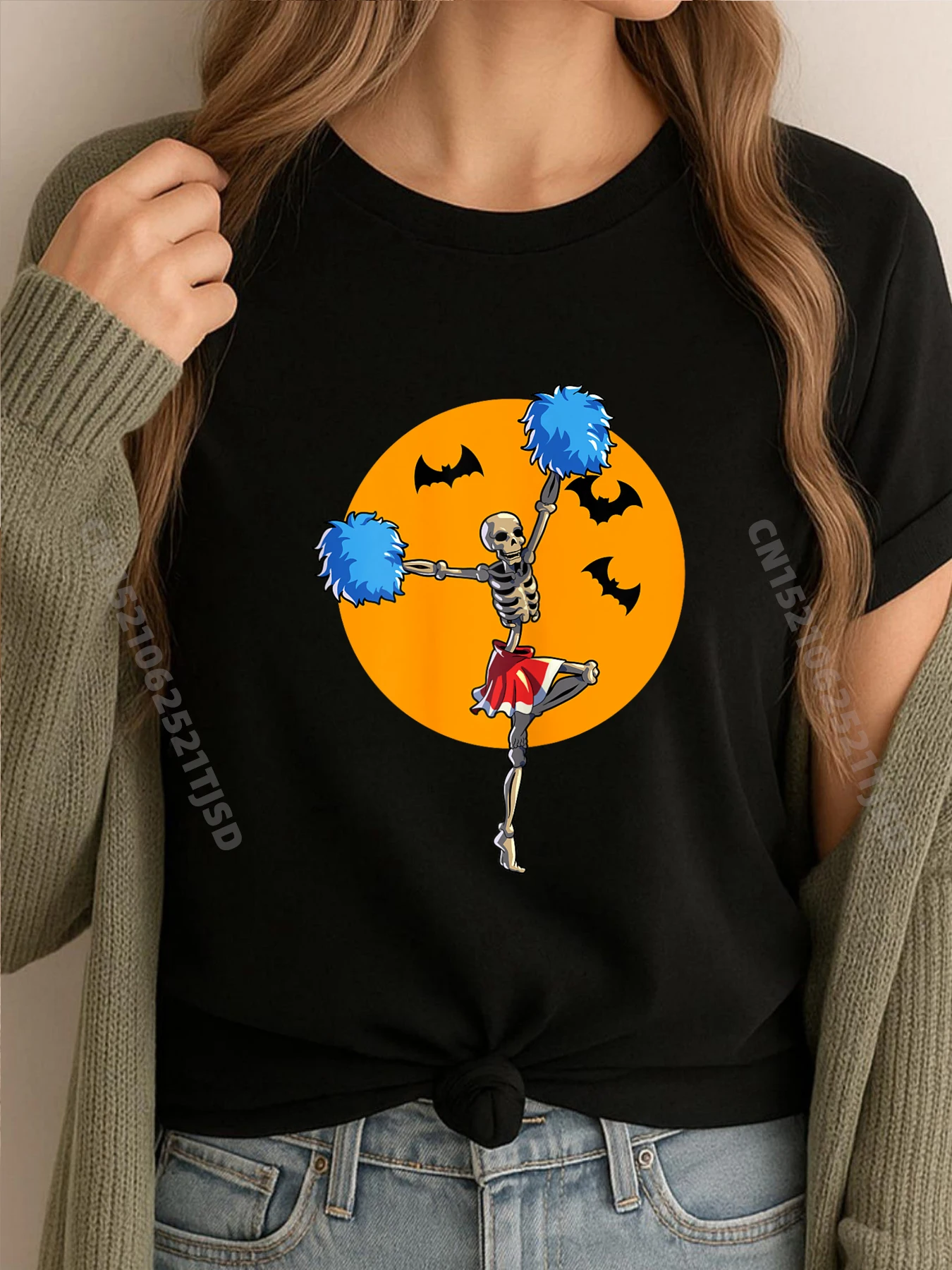 

Cheerleading Skeleton Halloween Cheer Skeleton Cheerleader Mens Designer Clothes New Shirts And T-Shirts Character
