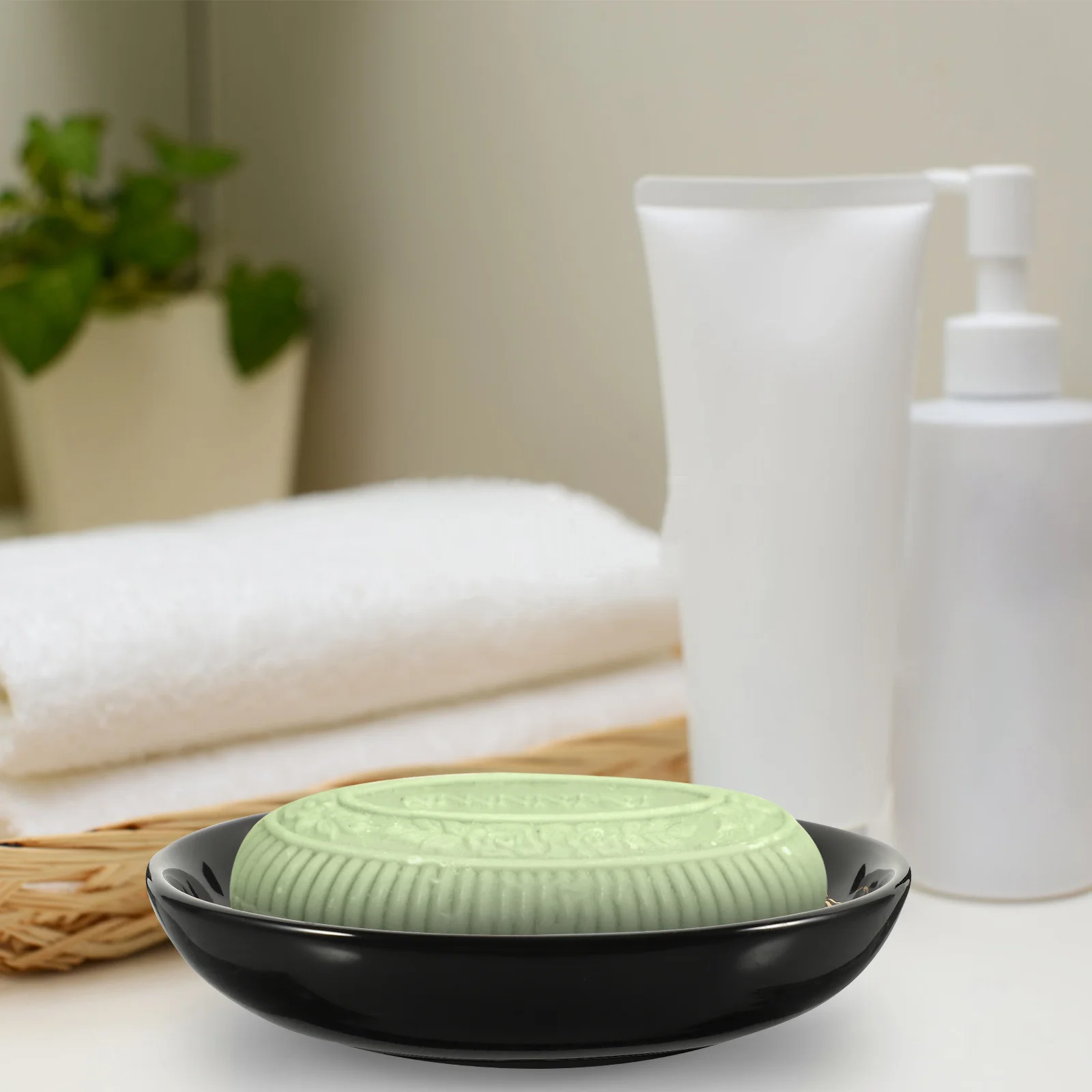 

Bathroom Countertop Tray Soap Plates Marble Dish for Bar Decorative Dishes Ceramic Holder Sink