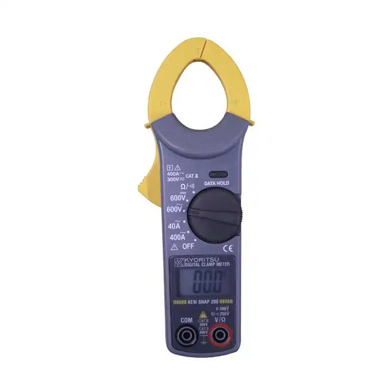 Probador de pinza amperimétrica de CA con pantalla Digital portátil Kyoritsu MODEL200 KT200 40A/400A