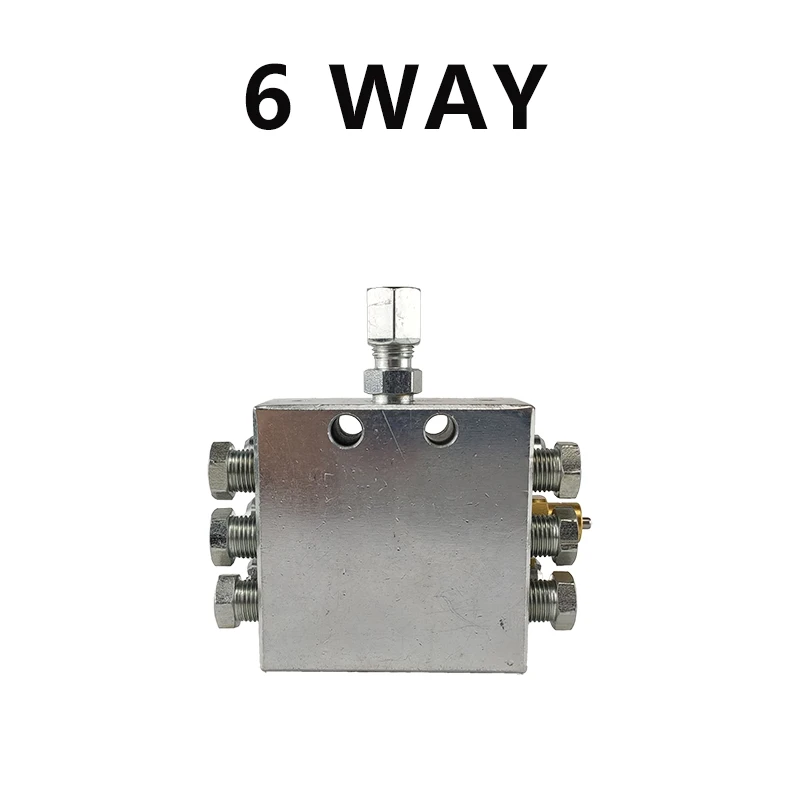 JPQ Series Progressive Lubrication Divider Valve 6-8 Ways Grease Distributor Block Lubricating Distributor