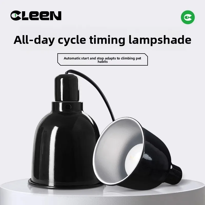 

CLEEN Reptile Lamp Timer Combo - UVB/UVA Basking Light with Ceramic Heater - Automatic Day/Night Cycle for Box Turtles & Lizards