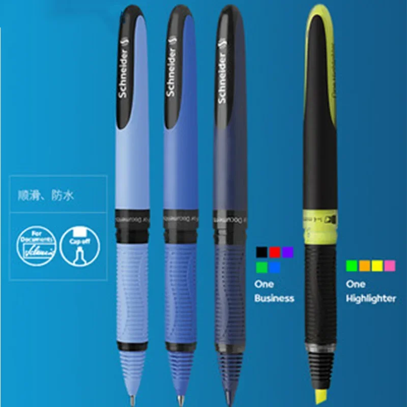 Caneta de Escrita de Gel de Grande Capacidade Schneider One, Smooth Office Signature Pen, Alemanha, 0.3, 0.5, 0.6, 1.0mm, 1Pc