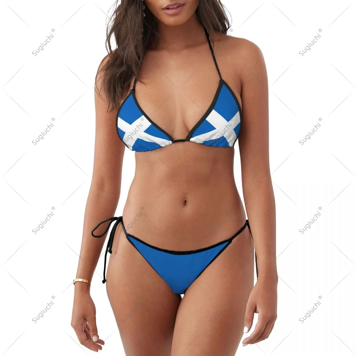 

Women Girls Bikini Scotland Flag Swimsuit Sets Three Point Beachwear Swimming Bathing Beach Party Suits Sexy Mujer