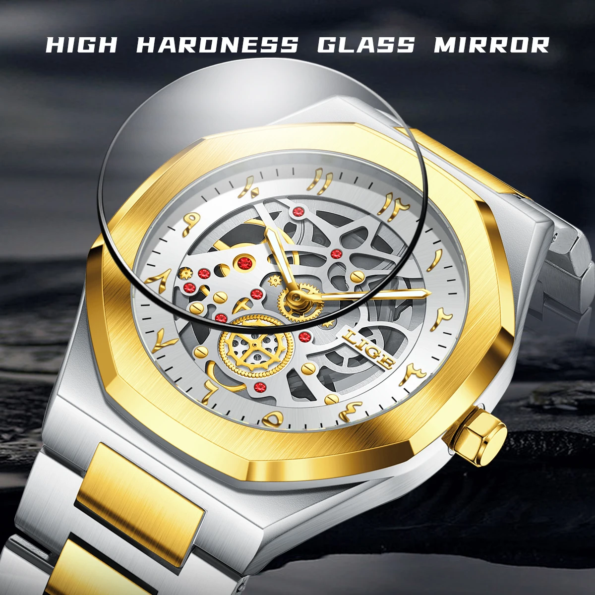 LIGE New Men Watch Fashion Top Brand Luxury Leather Watch For Men Casual Business Waterproof Luminous Quartz Date Chronograph