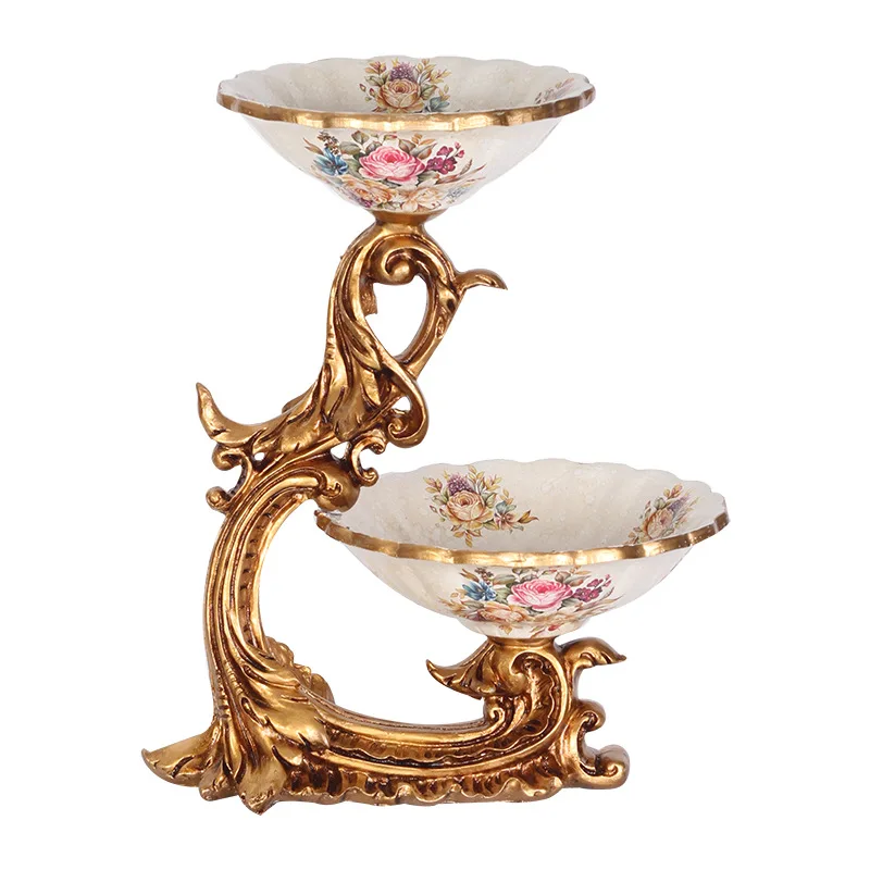 Custom Home Decor Luxury Antique European Style Resin Decorative Table Vase Jars with Handles