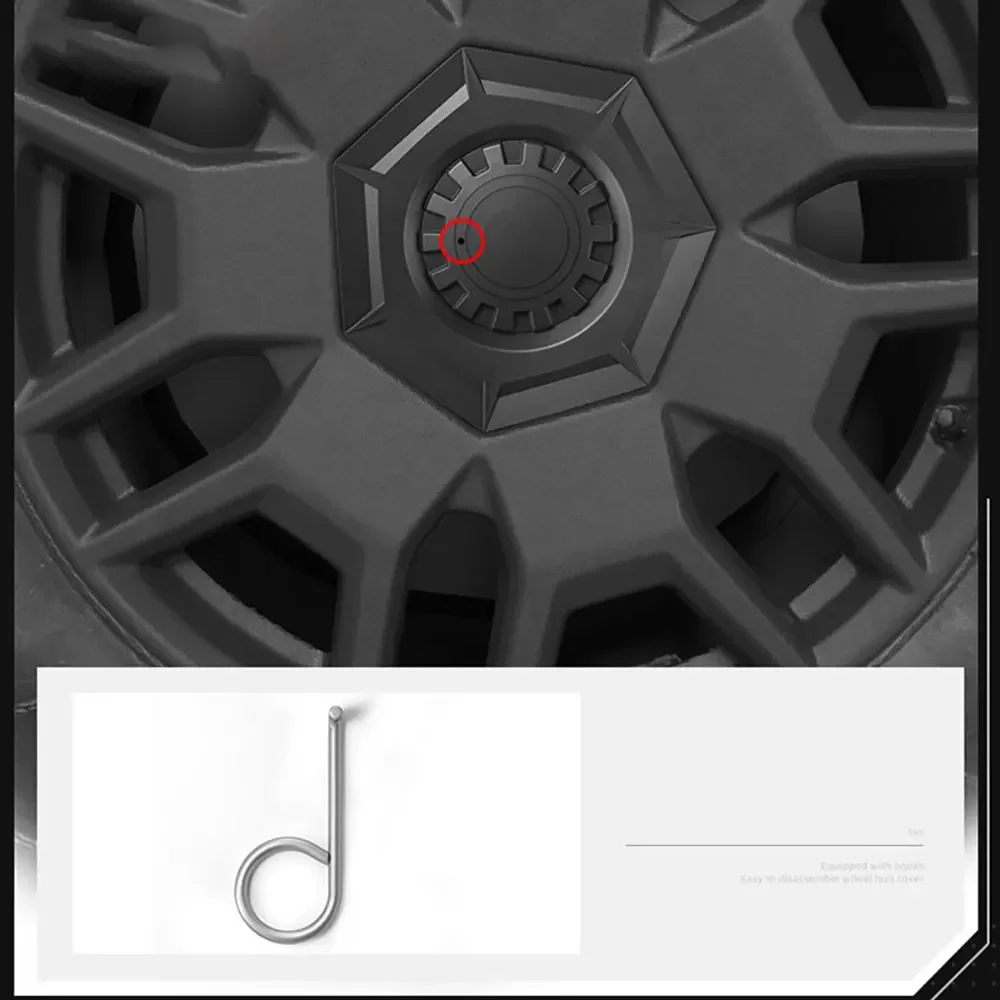 

Wheel Cap Cover For Tesla Cybertruck 2024 2025 Wheel Hub Center Cover ABS Decoration Kit Car Exterior Accessories 4pcs