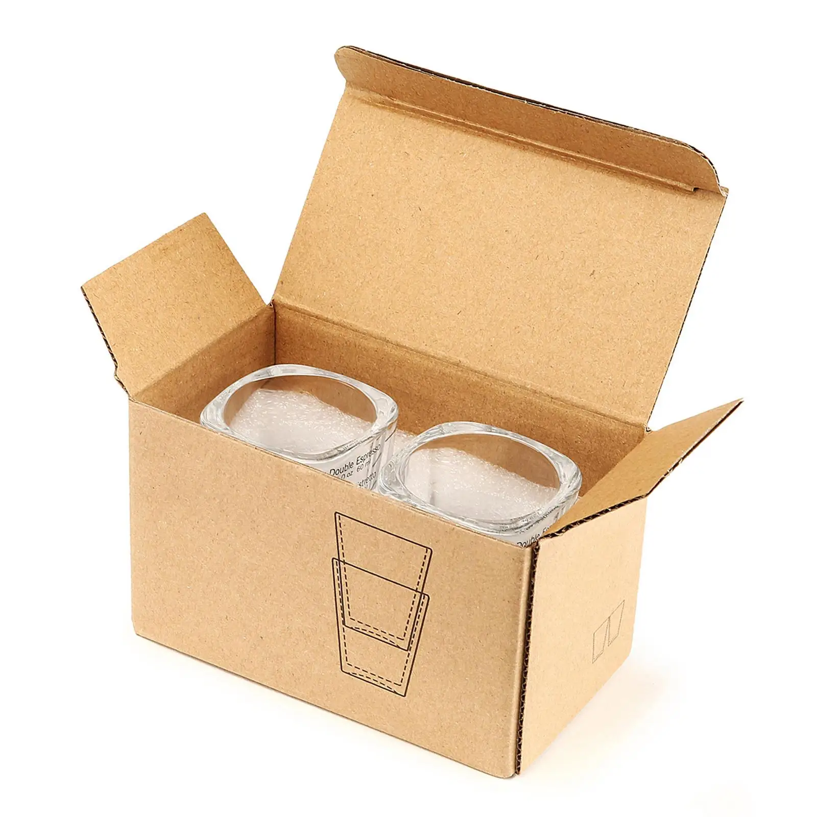 2xEspresso Shot Glasses Measuring Cup Liquid Heavy Glass for Baristas 2oz