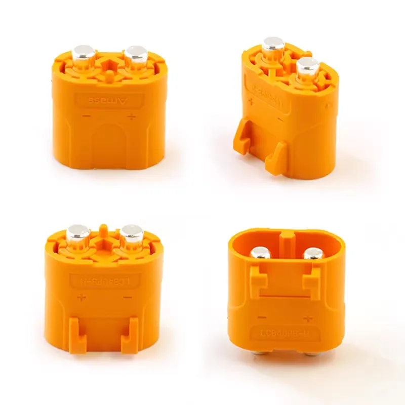 Amass Original LCB40PB‑M Silver Plated Copper Vertical PCB Connector XT90 Plug for RC Lipo Battery