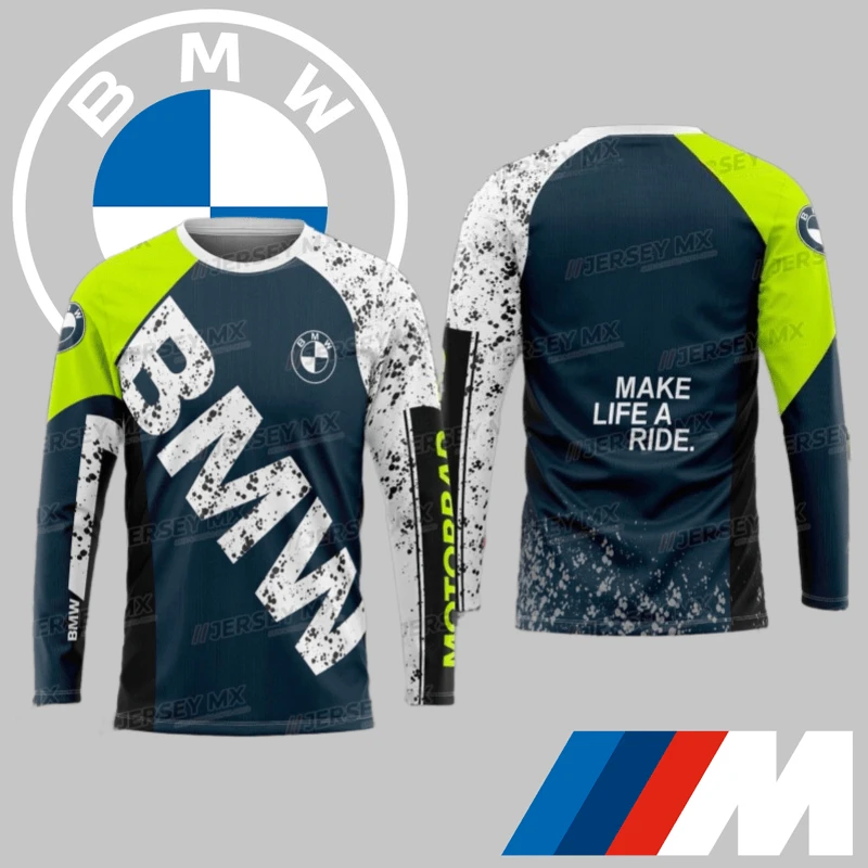 

2025 BMW New Classic Quick-Drying Long Sleeve T-Shirt Comfortable Casual High Quality Top Top BMW Cycling Suit T-Shirt Moto