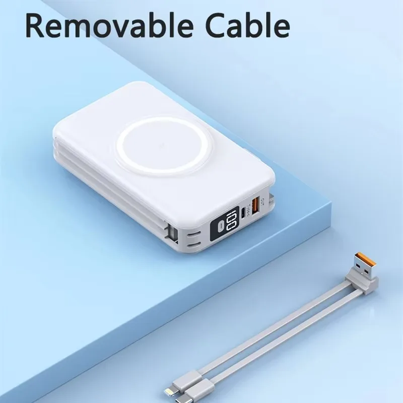 20000mAh Magsafe Power Bank Travel Wall Charger Magnetic Wireless 22.5W Fast Charger For iPhone 16 15 Xiaomi Samsung Powerbank