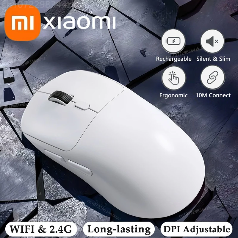 

Xiaomi Wireless Mouse 1000 Hz High Rating 6400 DPI Tri-mode Mouse Silent Ergonomic Rechargeable Mouse Portable For Office Home