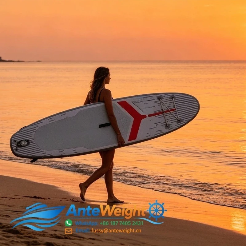 Eco-friendly Lightweight Inflatable Surfboard Sport Yacht Stable Folding Design Drifting Ready Made PVC 140KG