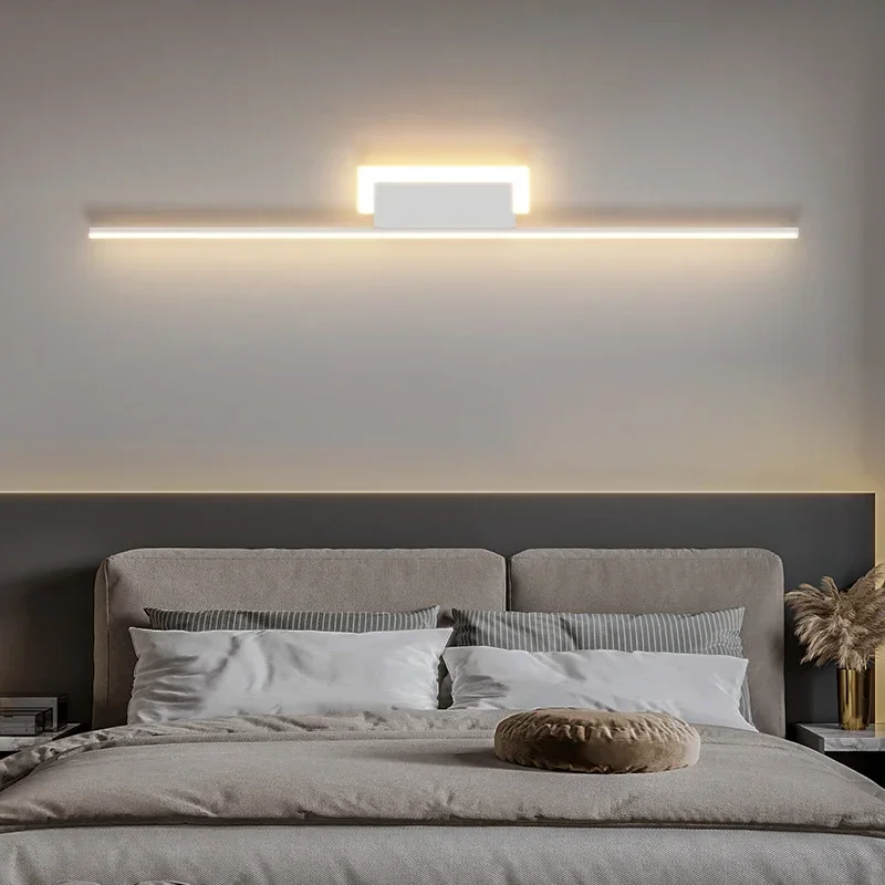 Lámpara Led de pared de línea larga para sala de estar, luces de pasillo, escalera, accesorio de Interior para decoración del hogar, nuevo diseño de curva Simple