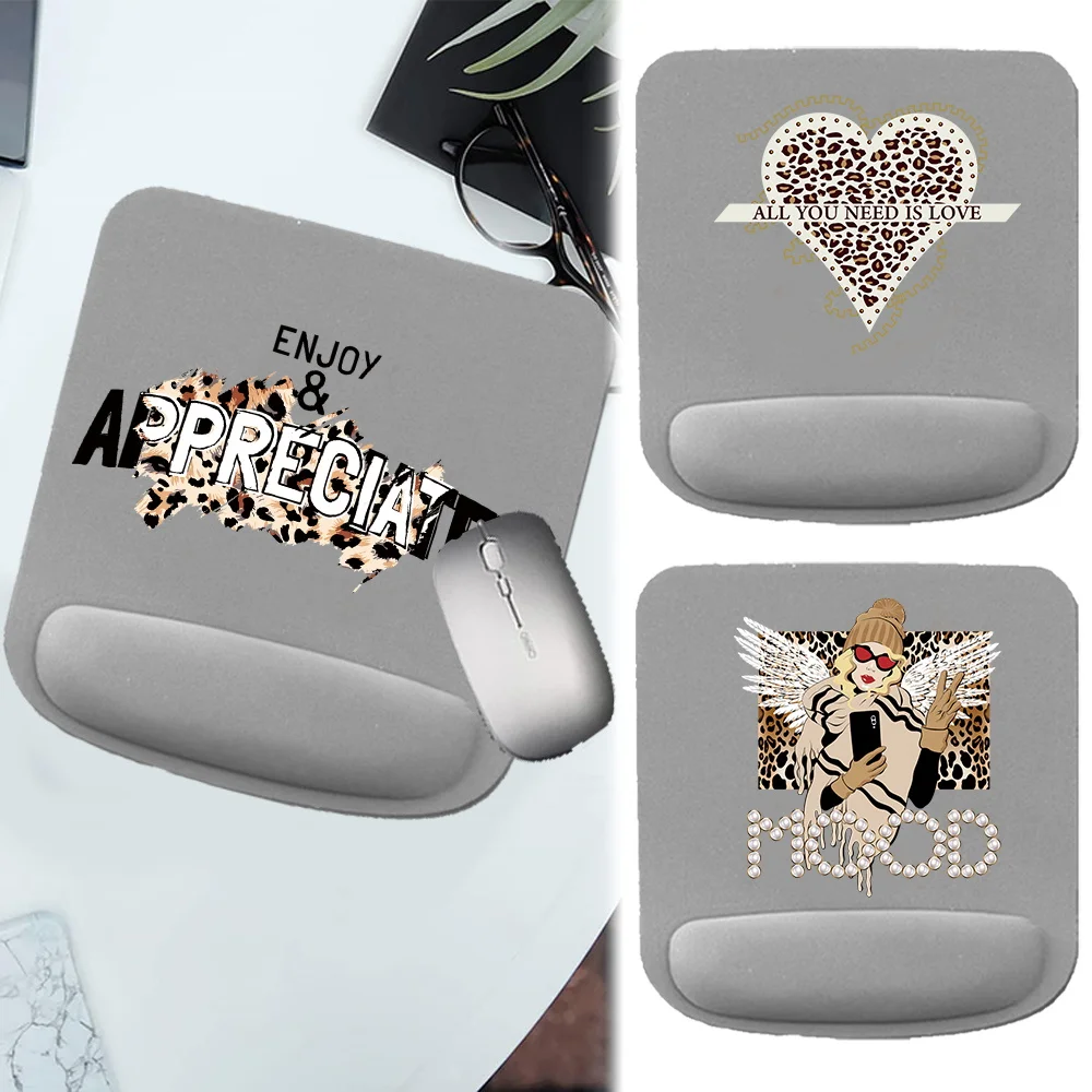 

Gamer Mouse Pads Gray Desk Mat Leopard Series Office Accessories Ergonomic Computer Uard Relieves Hand Fatigue Wrist MouseMat