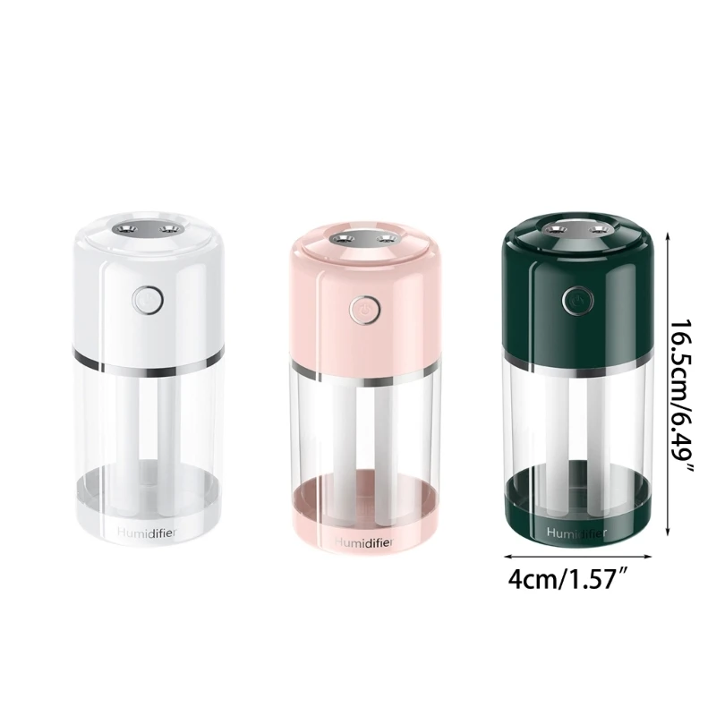 Household Air Humidifier Double Nozzle Desktop USB Fog Water Supply Portable Car 520ml Office Bedroom Dormitory