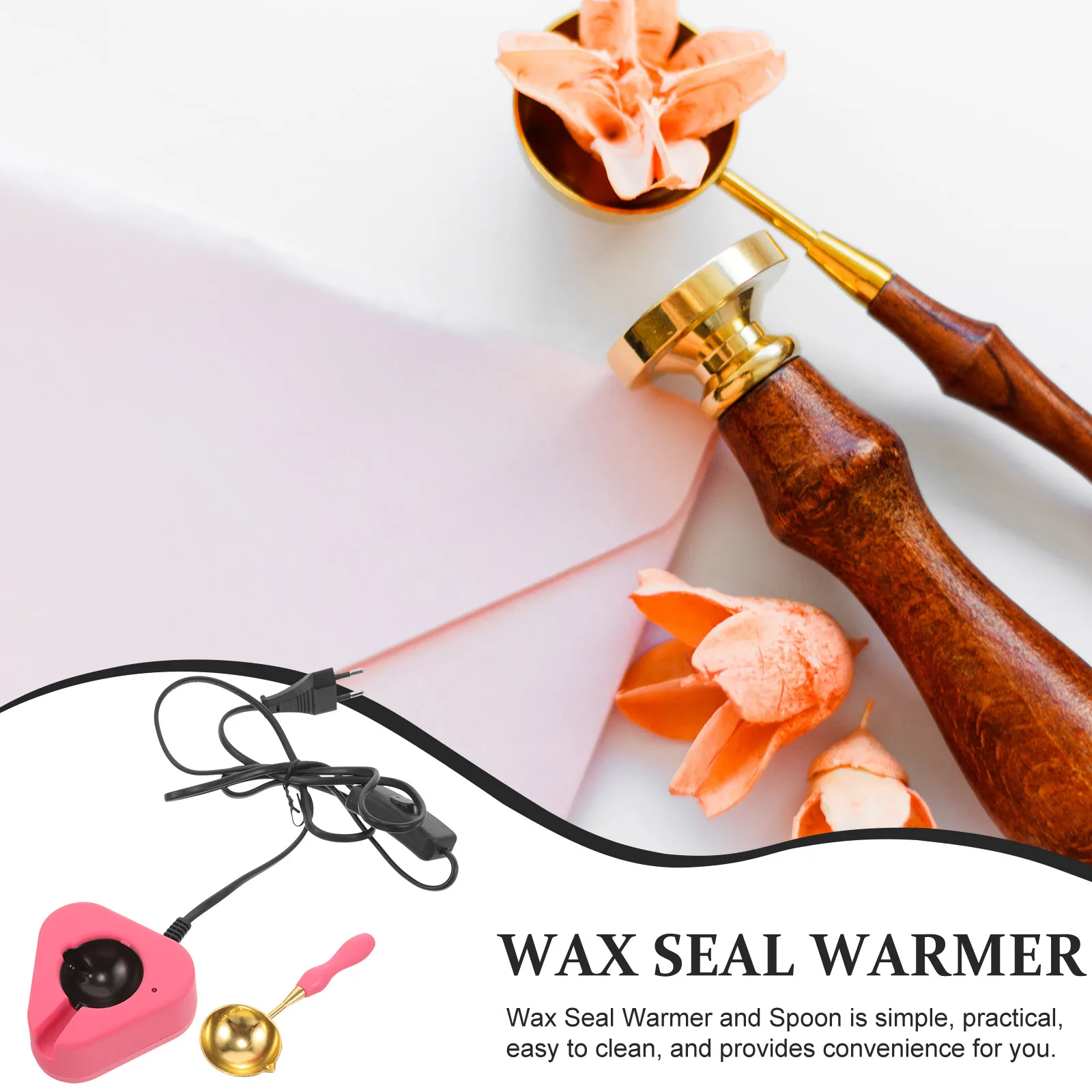 

1 set 1 Set Fire Seal Kit Reusable Wax Warmer Tool Melting Wax Spoon Portable Sealing Stamp Furnace Diy Craft Melting Stove