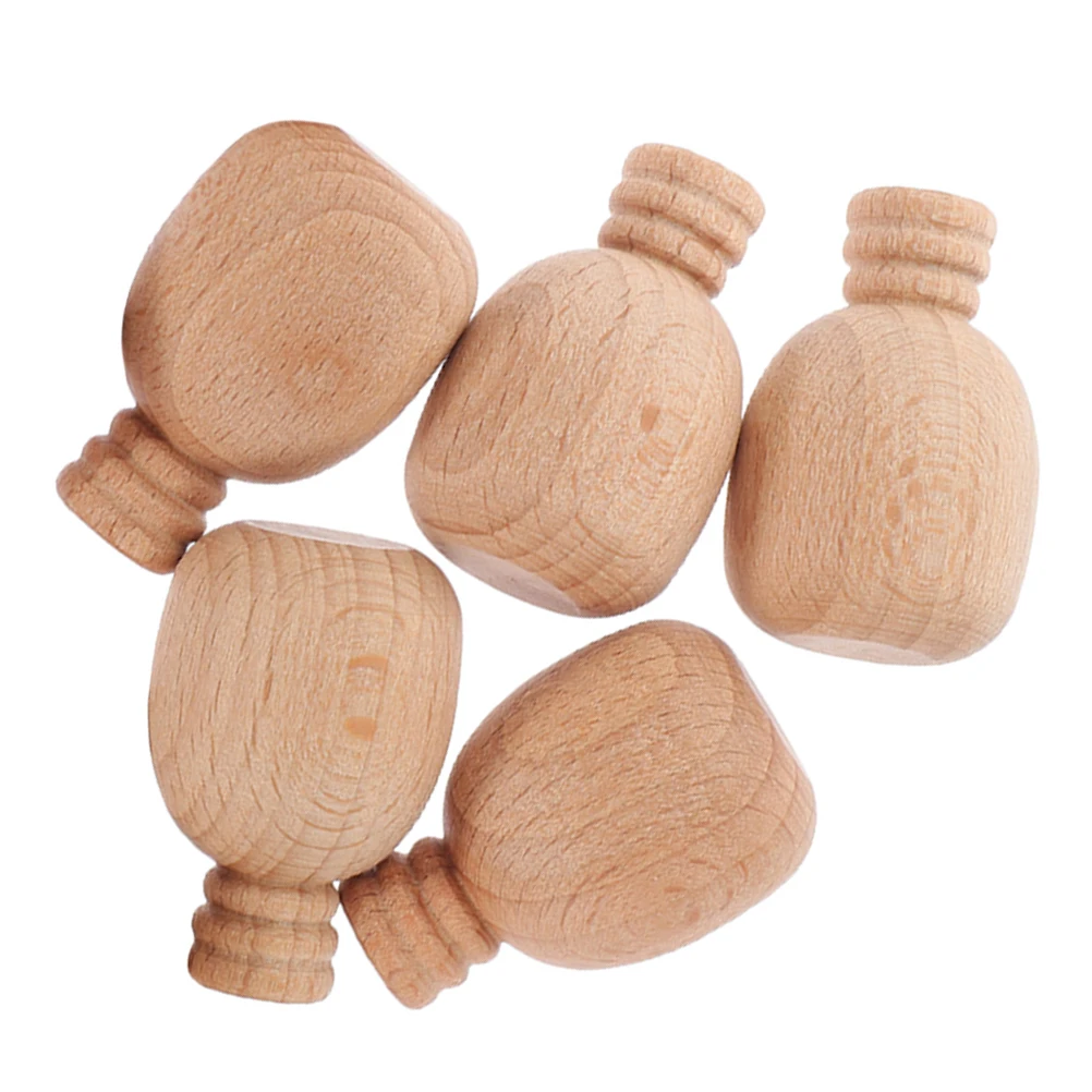 

5Pcs Unfinished Blank Wood Wine Bottle Mini Crafts DIY Wooden Ornaments for Painting Drawing Graffiti Blank Wood Crafts