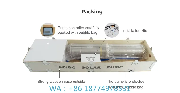 مضخة قابلة للتخصيص عالية الضغط Bomba De Agua Solar11000W محرك مضخة المياه بالطاقة الشمسية التيار المتناوب/تيار مستمر الهجين الشمسية الغاطسة