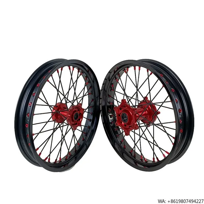 

Motorcycle Flat Track 19X2.5" 19X3.0" Aluminum Spoke Wheelset