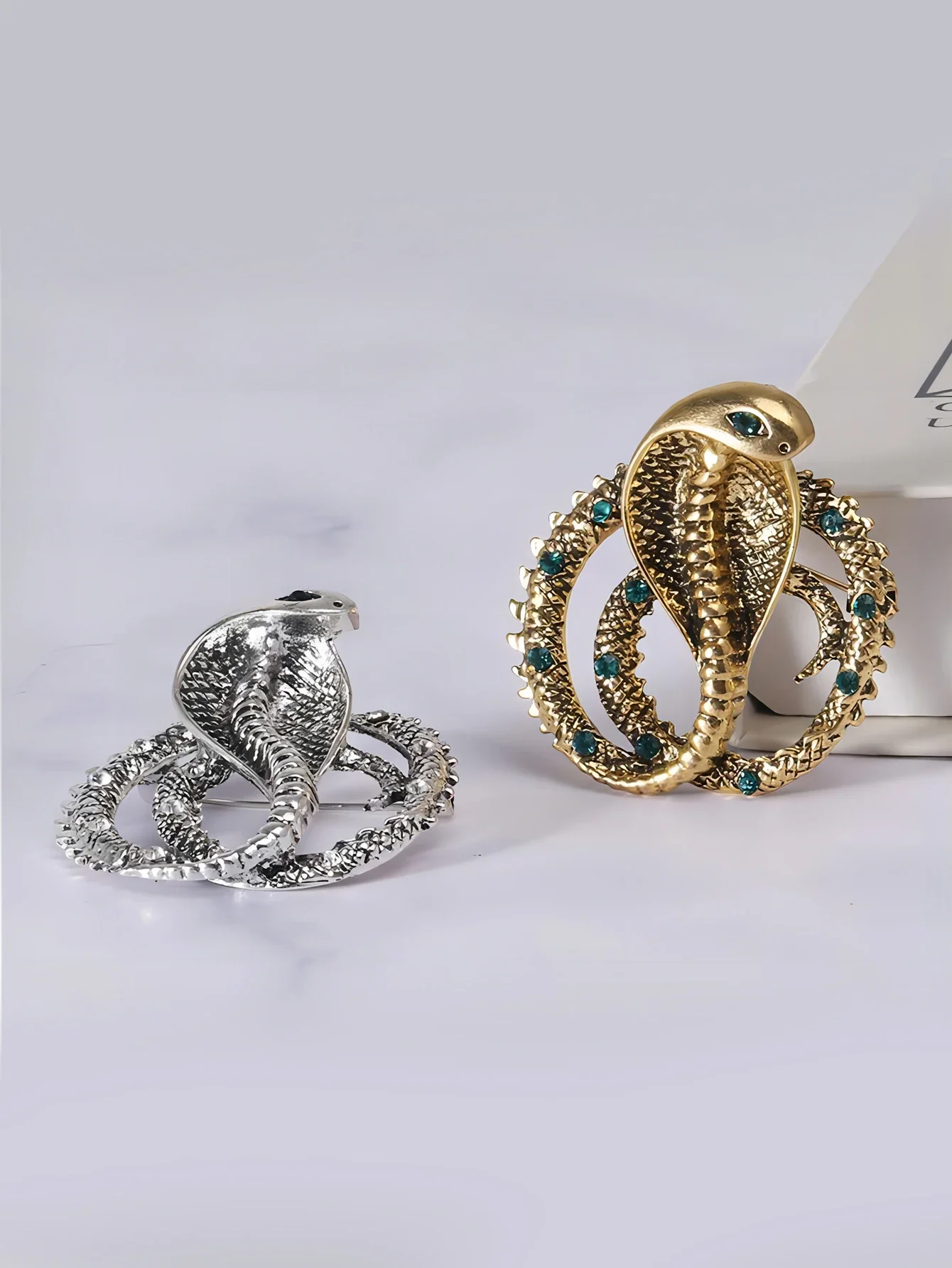 Vintage Strass Schlange Broschen für Frauen Cobra Pin Event Party Rucksack Dekoration Kleidung