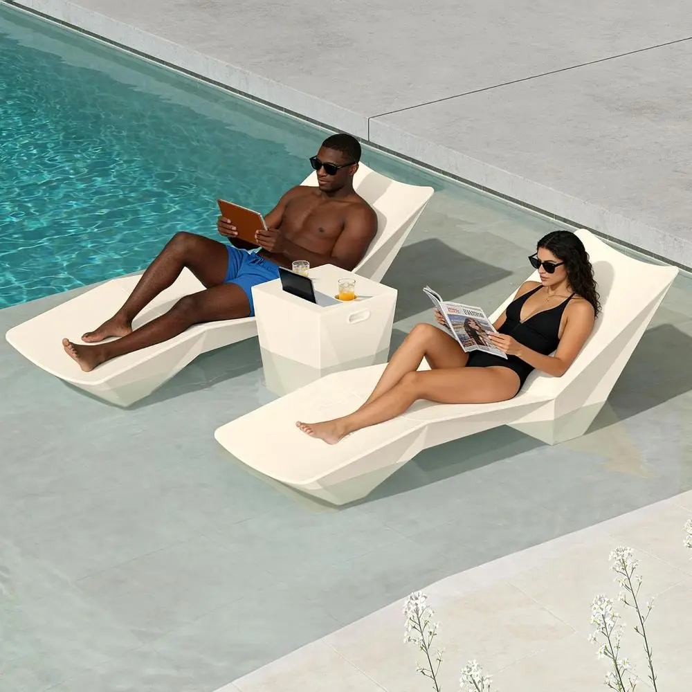 in Pool LounChair, Ergonomic Pool Lounr with Weight ox, ade-Resistant Weatherproo Pool Chairs, each Chairs or Sun Shel, each, in