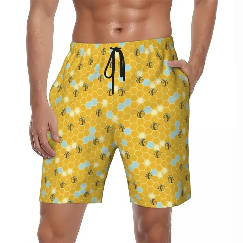 Sommer neue 3d niedliche Tier bienen gedruckt Strands horts für Männer lustige Streetwear kurze Hosen Kind Mode coole Badehose Shorts