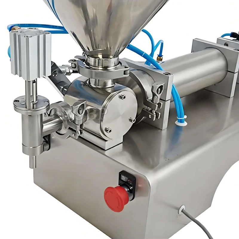 PBOBP Paste Liquid Bottle Filling Machine Stainless Steel Piston Manual Pedal Cream Shampoo Honey Viscous Liquid Filler