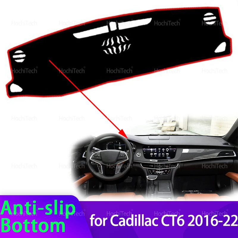 For Cadillac CT6 2016-2022 Dashboard Cover Avoid Light Pad Sun Shade Anti-UV Carpets Non-Slip Mat Left Right Hand Drive