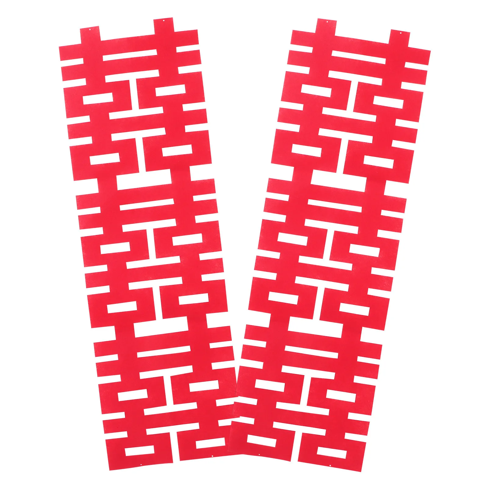 

Chinese Wedding Decorations Felt Xi Character Strip Red Banner Festive Wedding Photo Prop Backdrop Door Wall Indoor Outdoor