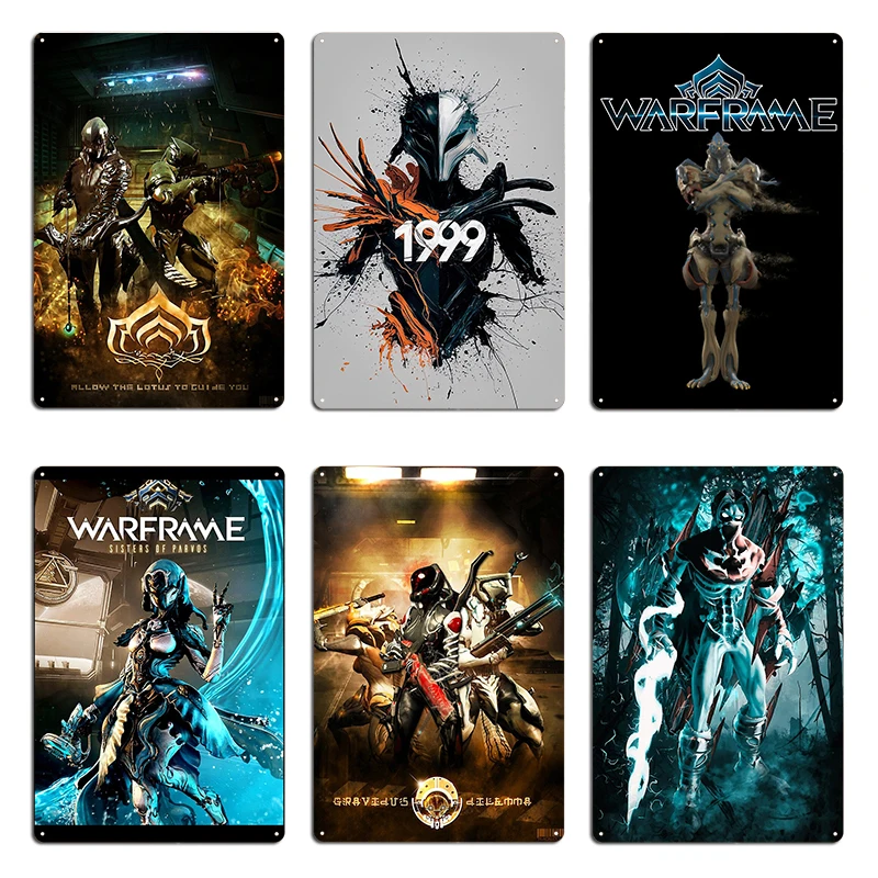Soul Reaver Raziel Warframe permitido el loto para ti guía, placa de Metal, personaje del Club, cueva de pared, cartel de estaño personalizado