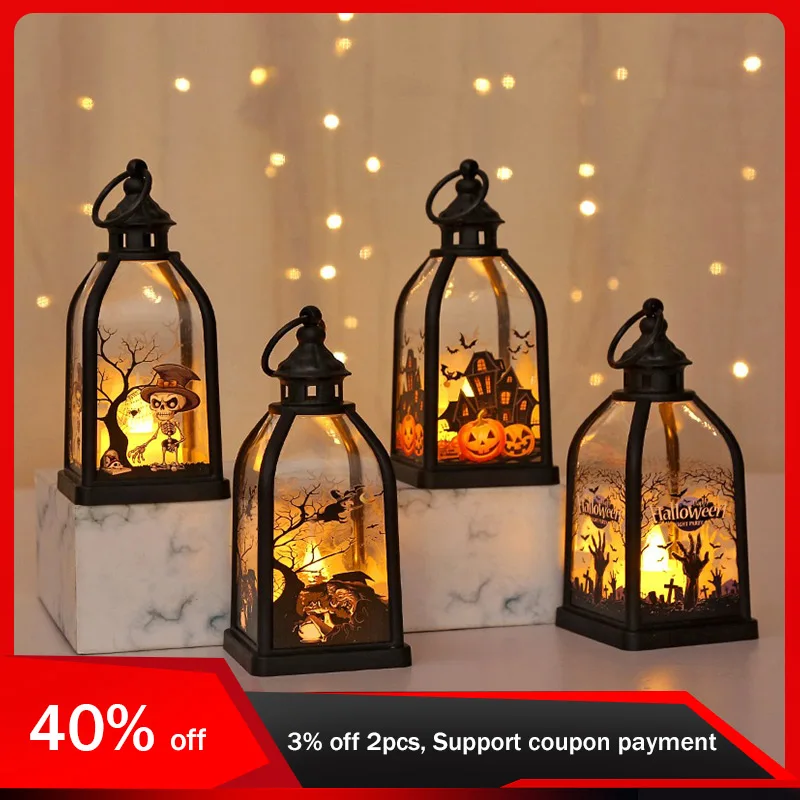 

14.2cm/5.59in Halloween Decorative Pumpkin Lantern Led Night Light Lamp Handheld Cartoon Collectible Model Gift Party Decoration