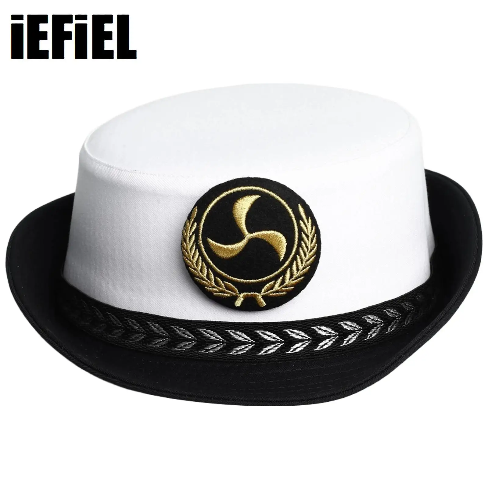 

1Pc Army Berets Hat Adults Yacht Captain Hat Navy Sailor Ship Cap for Halloween Costume Accessories Role Play Boat Captain Hat
