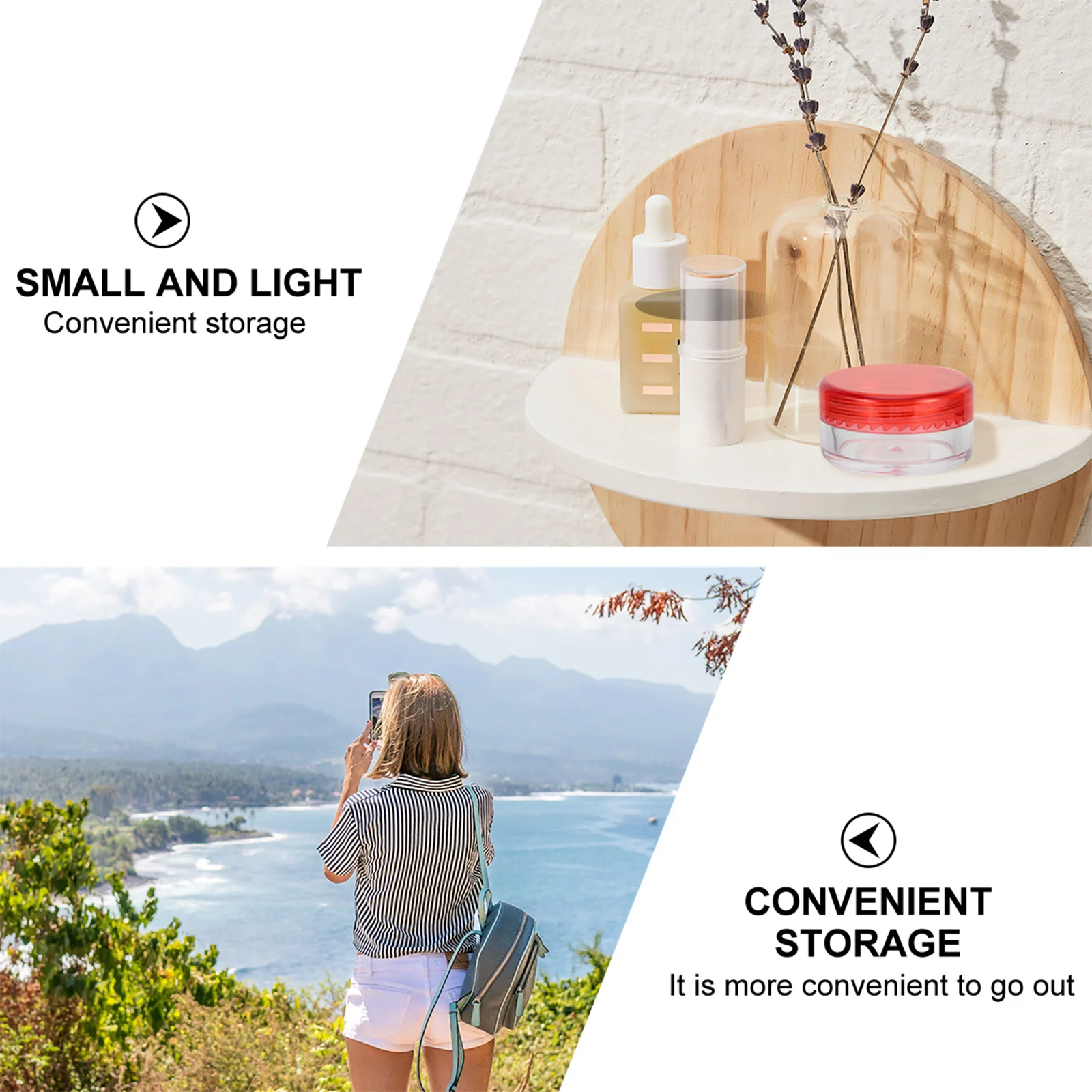 44 Stück Cremebehälter, Kunststoffgläser, gemischte Stile, tragbarer Aufbewahrungskoffer für Reise, Lotion, Creme, Shampoo