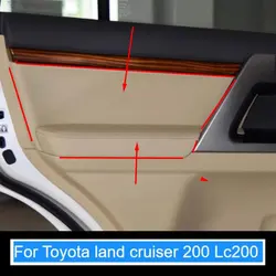 Microfiber Door Panel Armrest  Leather Protective Cover For Toyota Land Cruiser 200  2008 2009 2010 2011 2012 -2020 car interior