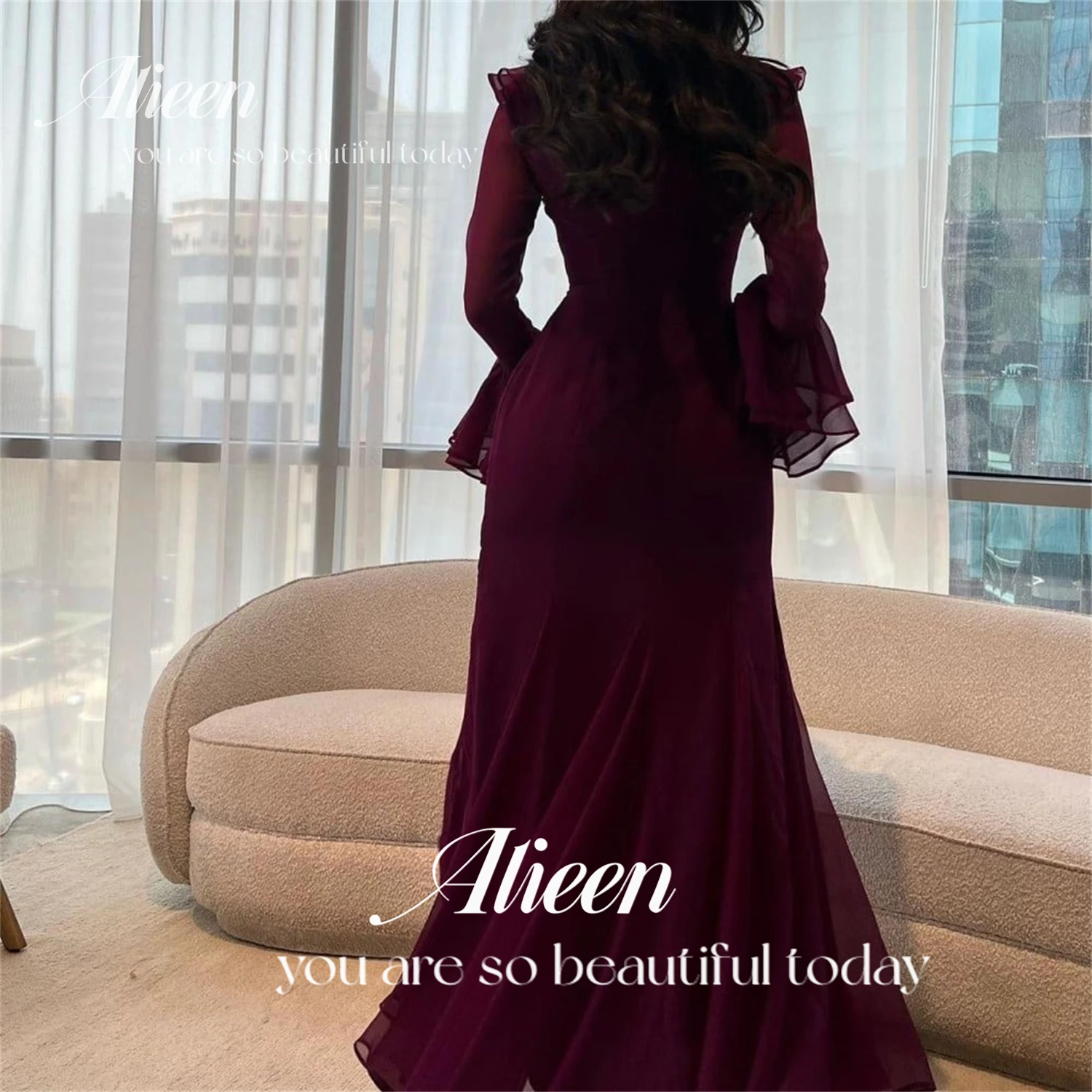 Aileen Grace Evening Dress Chiffon Eid Al-fitr Saudi Dresses Ball Gowns Long Women New Luxurious Luxury 2024 Prom Wedding Party