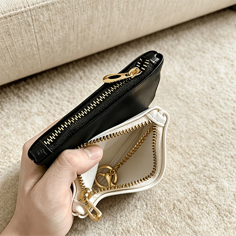 New Arrival Minimalist Multi-Functional Mini Wallet, Compact Zipper Card & Key Holder, Portable Coin & Lipstick Wallet