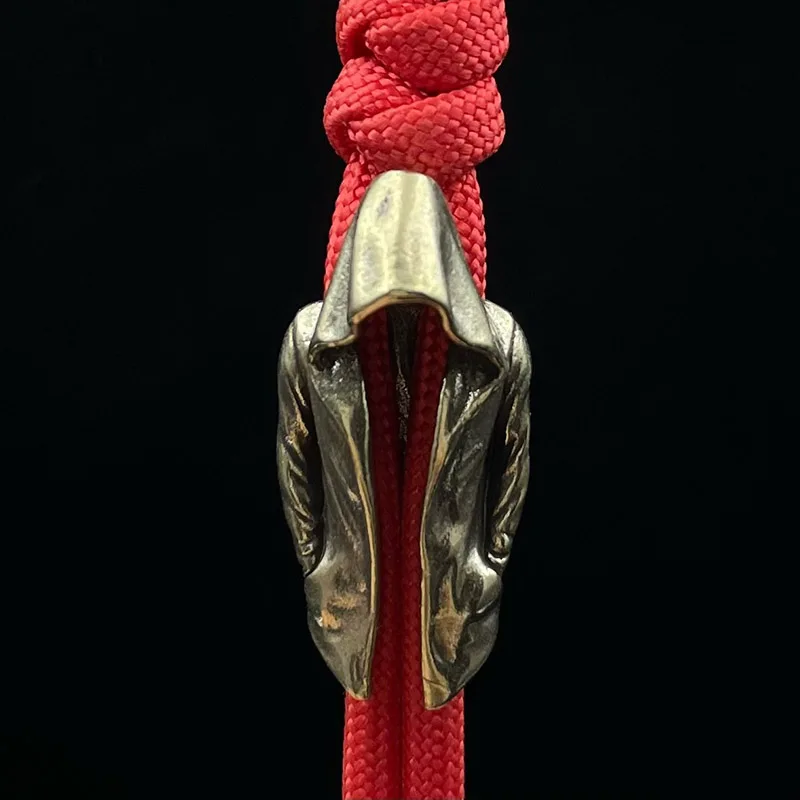 Vintage Brass Cloak Knife Beads EDC DIY Paracord Woven Bracelets Lanyard Pendants Accessories Outdoor Tool Hangings Charms