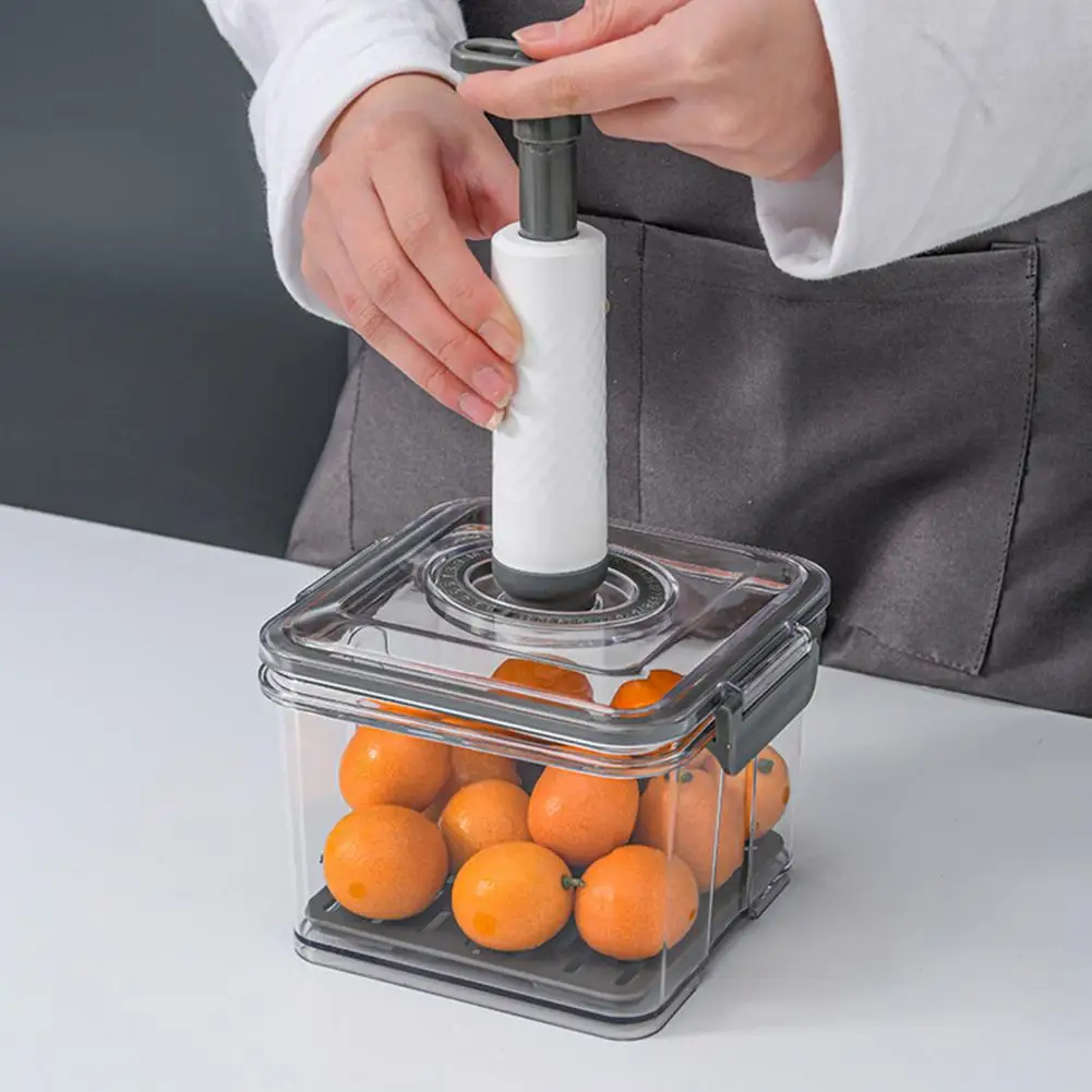 

Food Container Transparent Good Sealing Vacuum Refrigerator Fresh-keeping Box with Lid Household Products Fruit Storage Box