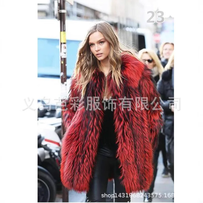 European and American Cross-border Amazon Young Lapel Women's Clothing Imitation Fur Jacket Fox Fur Jacket Environmentally Frien