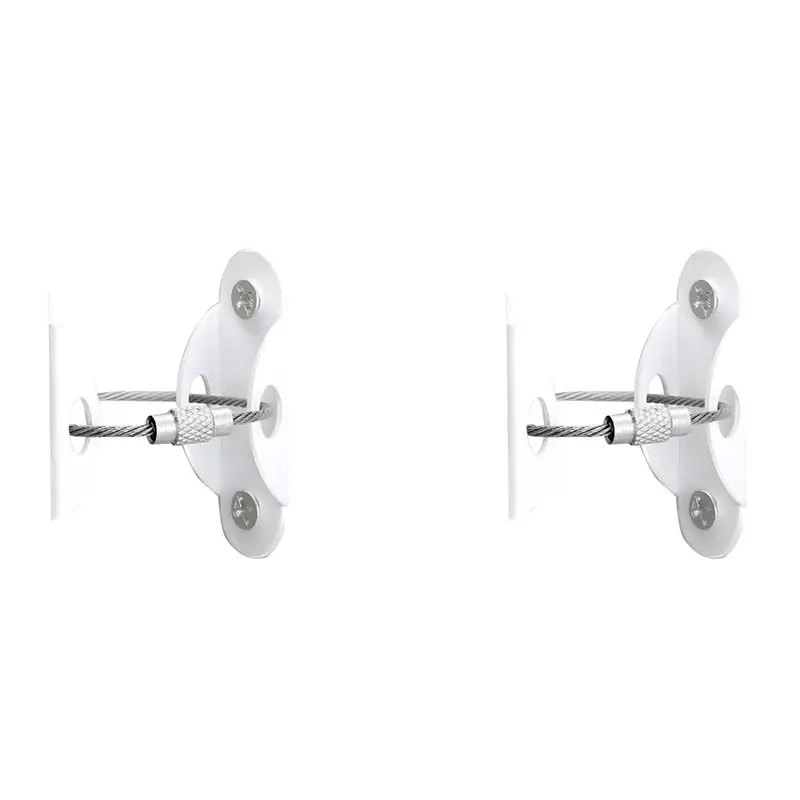 A02M-2X Furniture Anti-Tip Fixer Shoe Cabinet Bookshelf Cabinet Adjustable Metal Thickened Safety Anti-Tip Fixer White