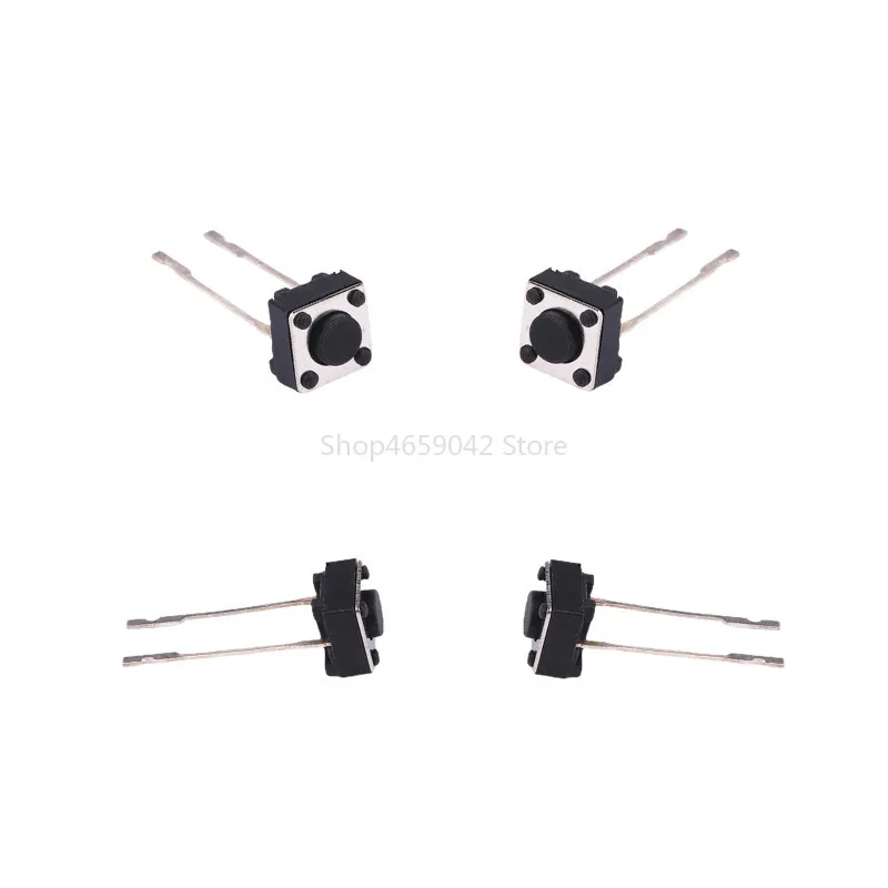 50pcs 6x6x5mm Micro Push Tact Switch 2pin Touch Push Button Long Needle Momentary Switch